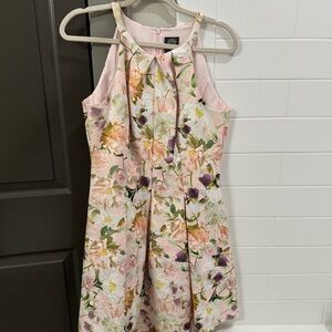 Vince Camuto Pink Floral Dress Sleeveless
